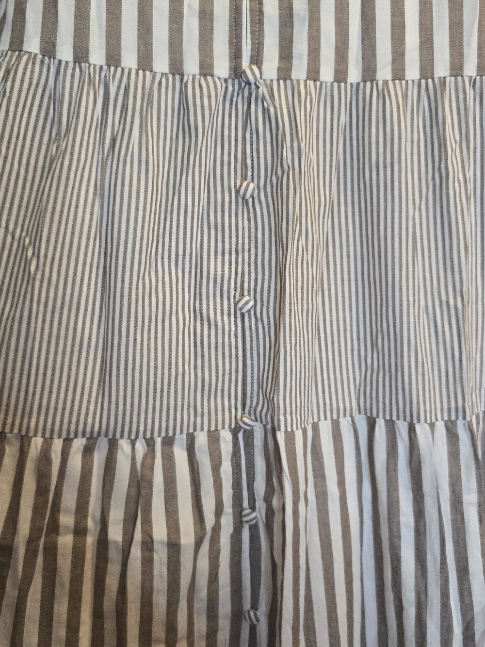 Altar'd State Brown and Ivory Striped Tiered Maxi Dress - Picture 3 of 5